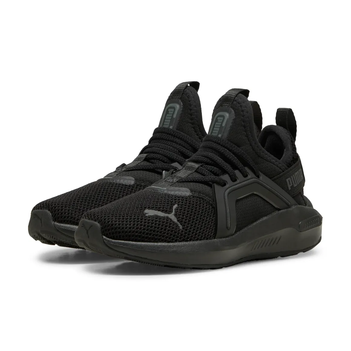 Scarpe da ginnastica da bambino nere con logo Puma Enzo Softride 5