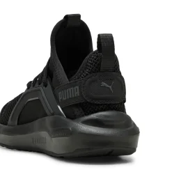 Scarpe da ginnastica da bambino nere con logo Puma Enzo Softride 5