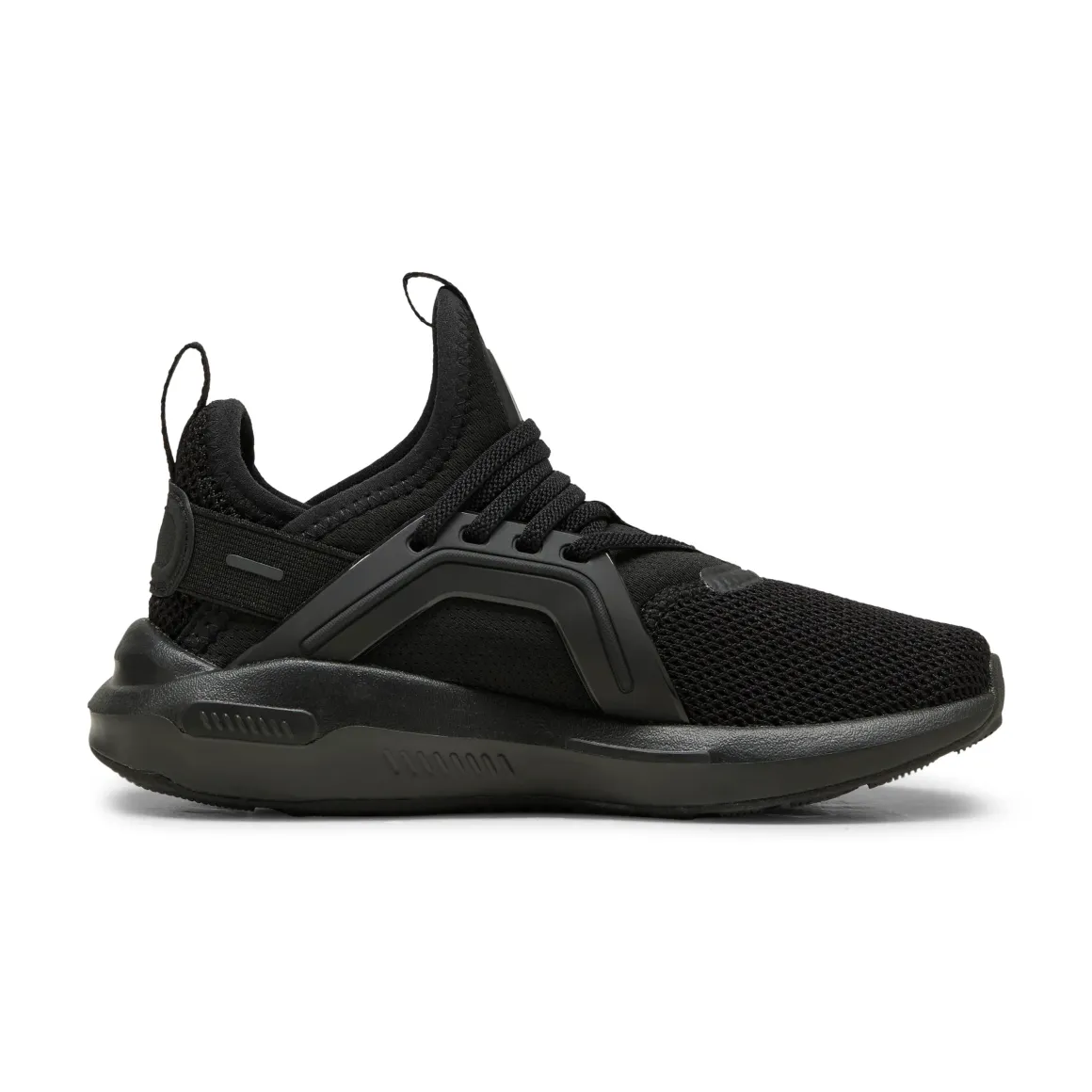 Scarpe da ginnastica da bambino nere con logo Puma Enzo Softride 5