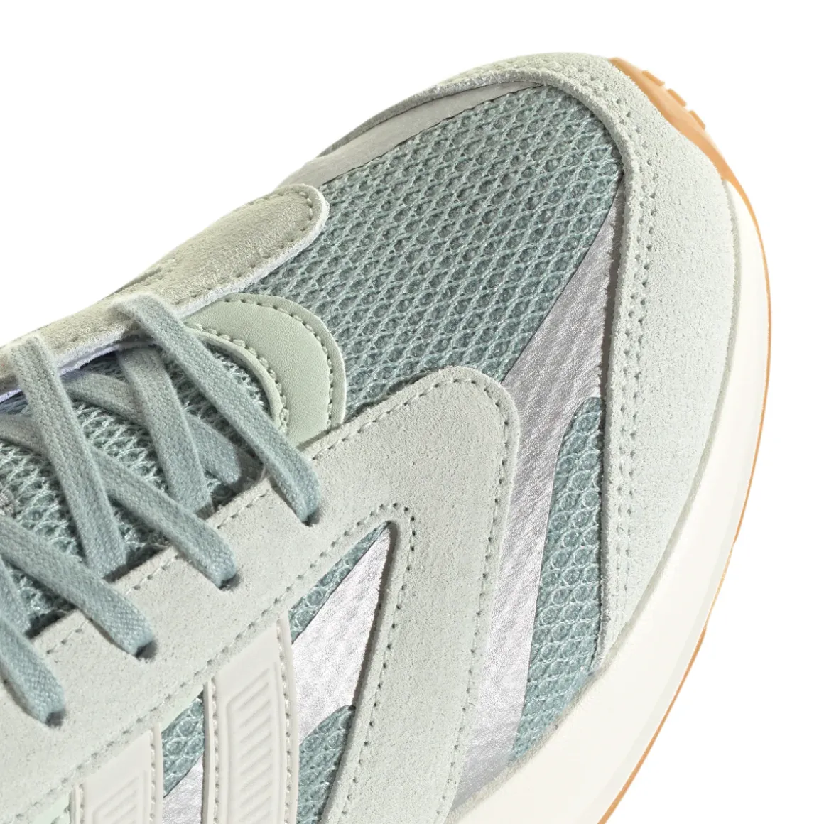 Scarpe da ginnastica da donna grigie con dettagli verde adidas LIGHTMOTION