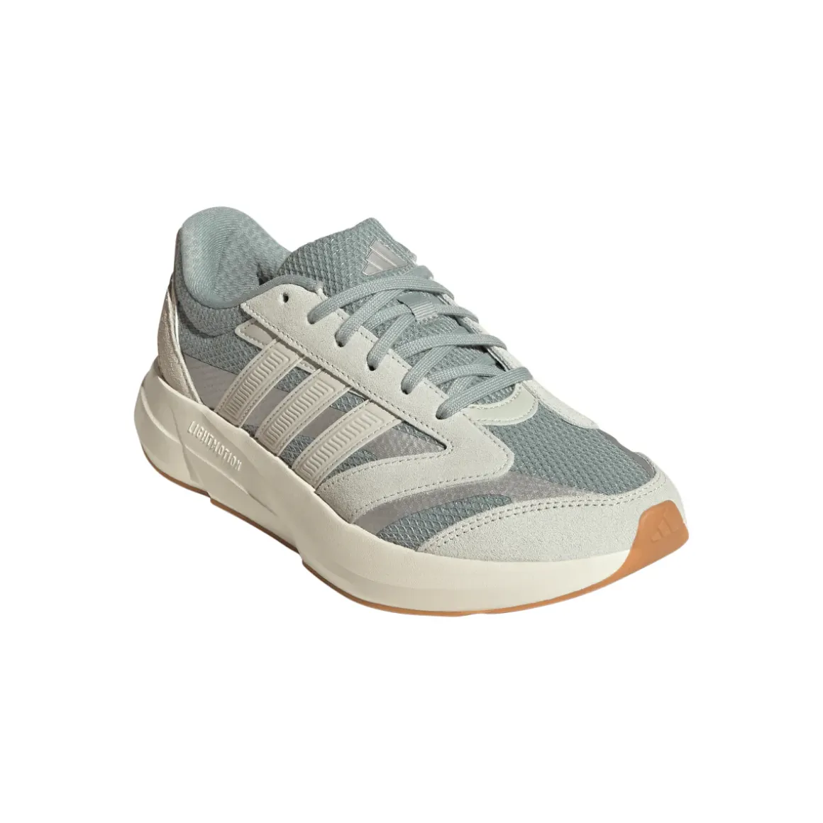 Scarpe da ginnastica da donna grigie con dettagli verde adidas LIGHTMOTION