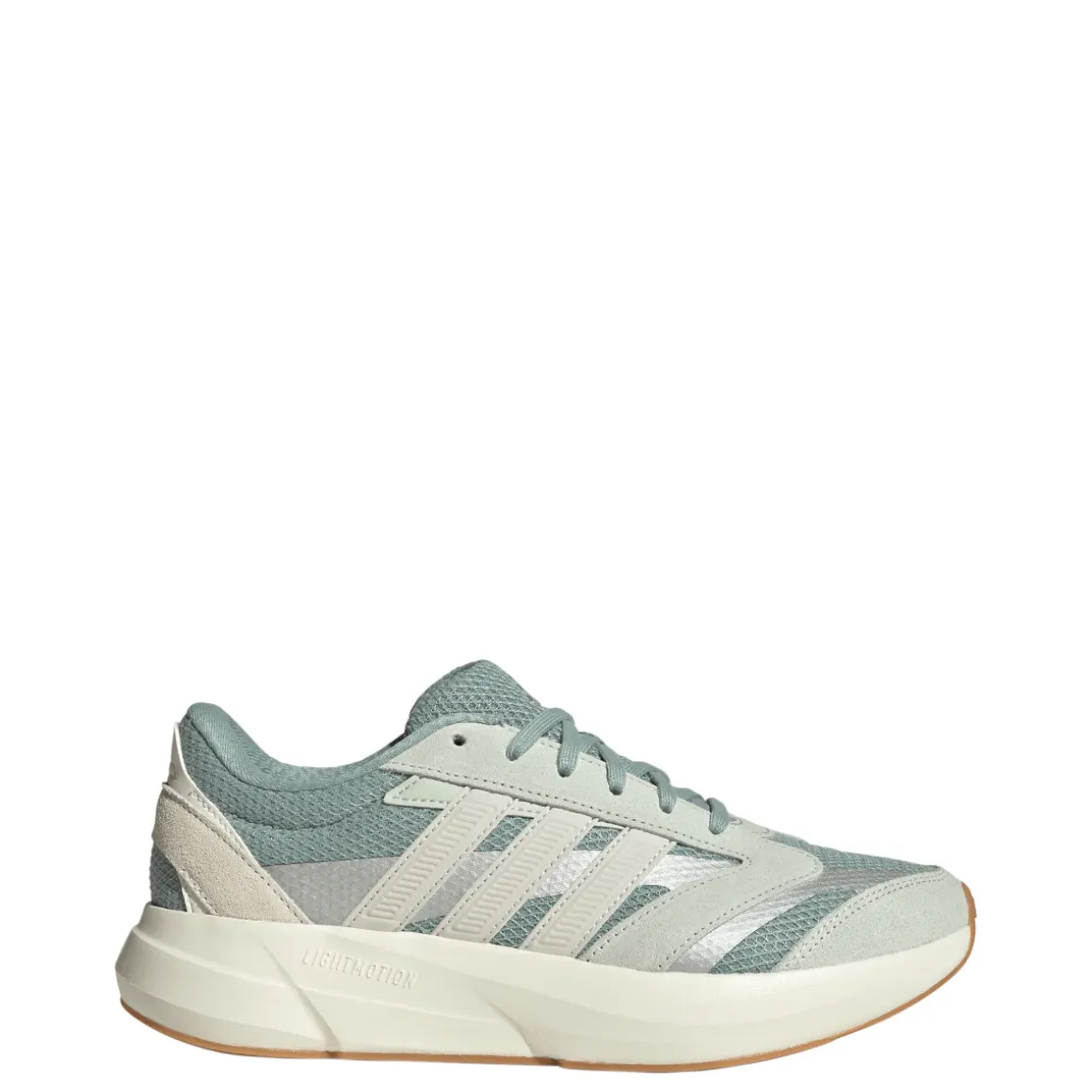 Scarpe da ginnastica da donna grigie con dettagli verde adidas LIGHTMOTION