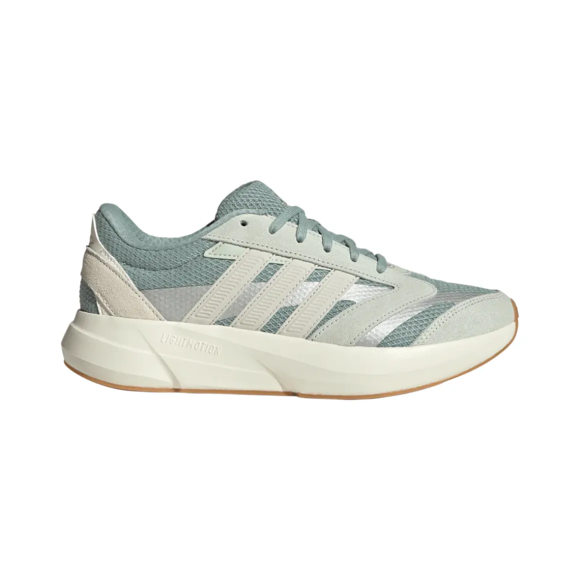 Scarpe da ginnastica da donna grigie con dettagli verde adidas LIGHTMOTION