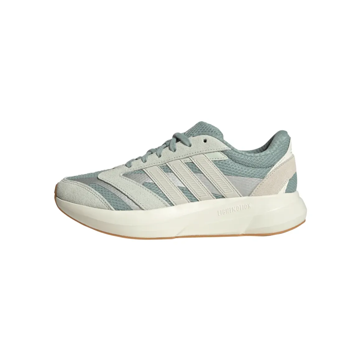 Scarpe da ginnastica da donna grigie con dettagli verde adidas LIGHTMOTION