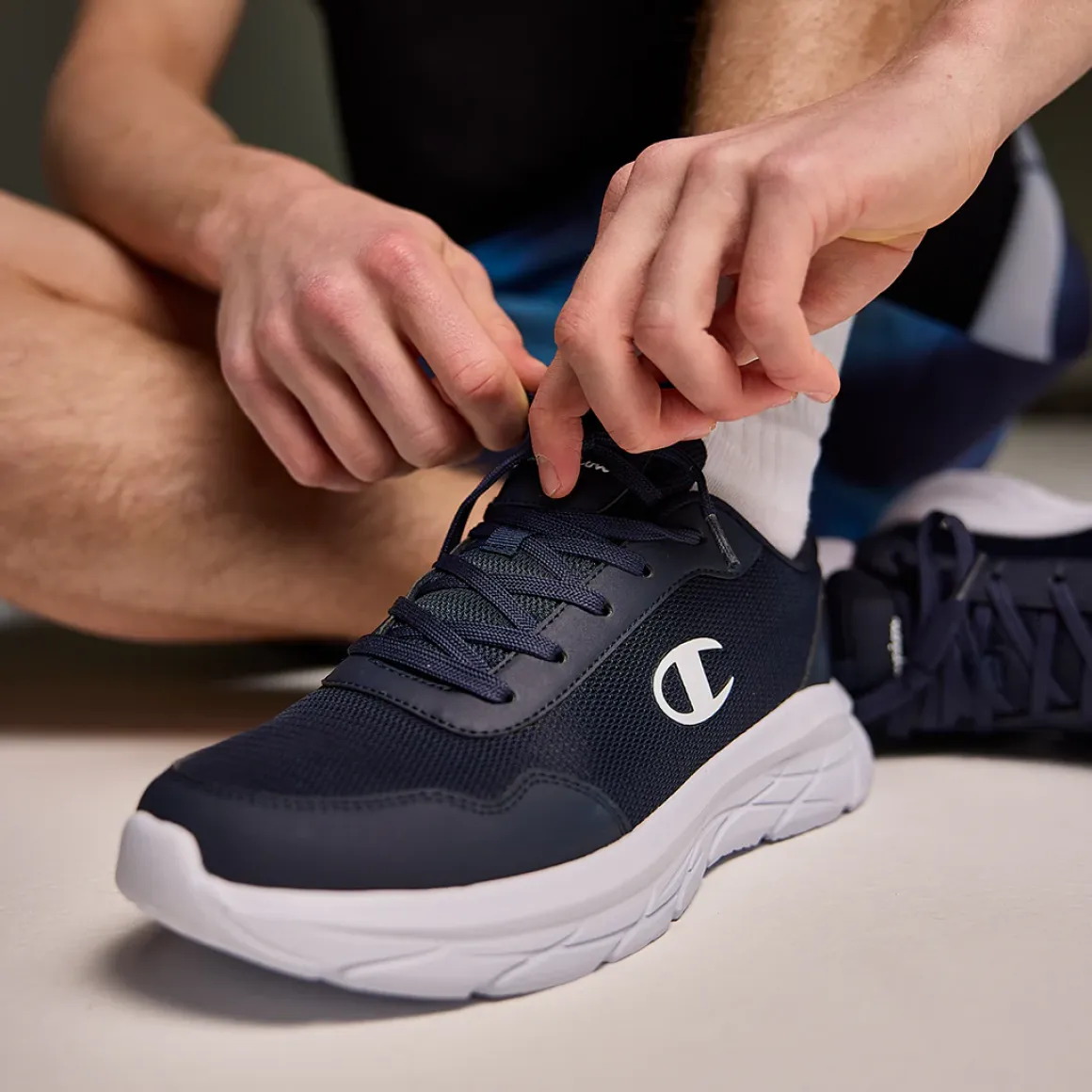 Scarpe da ginnastica da Uomo blu navy in mesh traspirante Champion