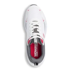 Scarpe da ginnastica da uomo bianche con logo rosso Ducati