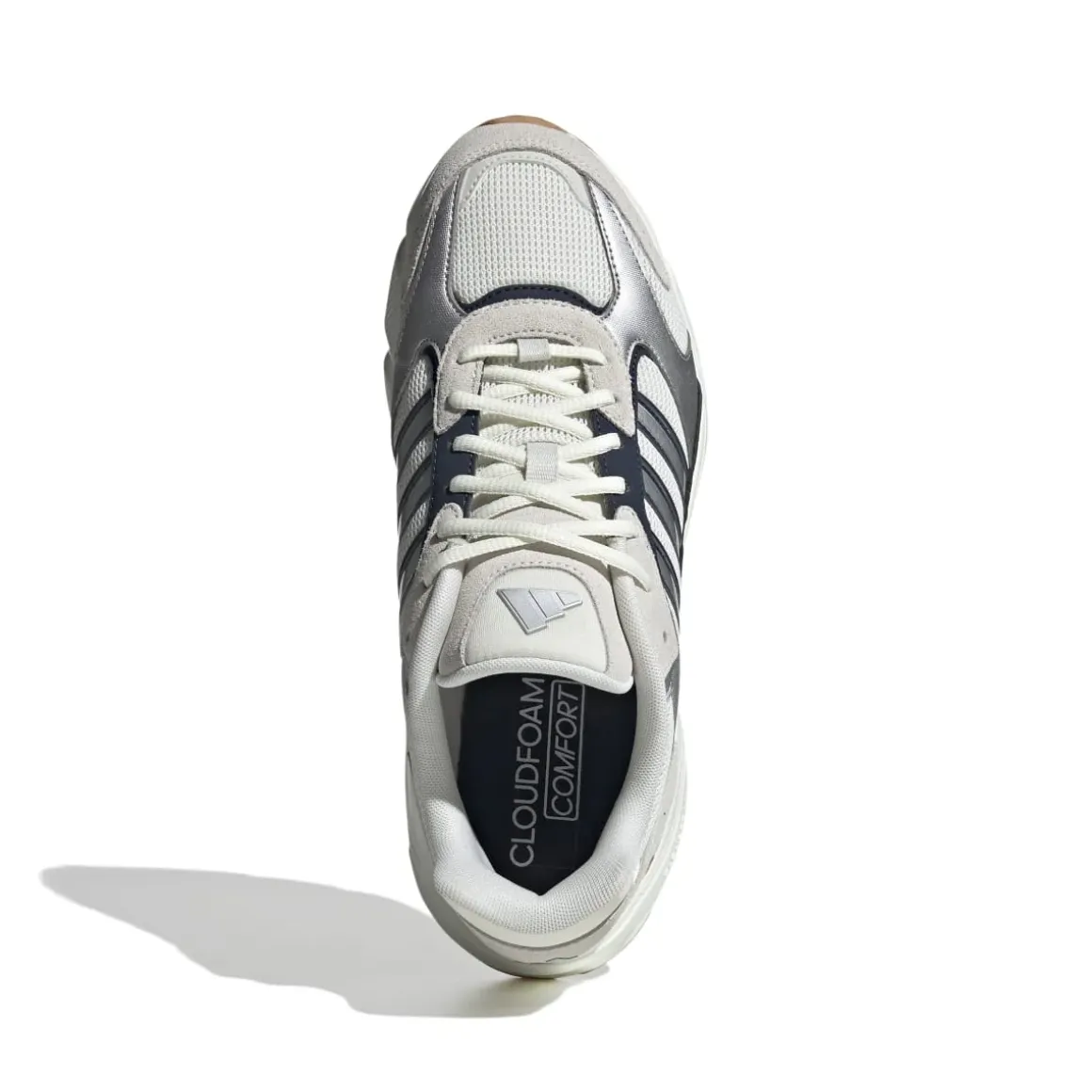 Scarpe da ginnastica da uomo Rétro bianche grigie con dettagli blu adidas Crazychaos 2000
