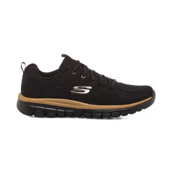 Scarpe da ginnastica nere da donna con sottopiede Memory Foam Skechers Graceful Get Connected