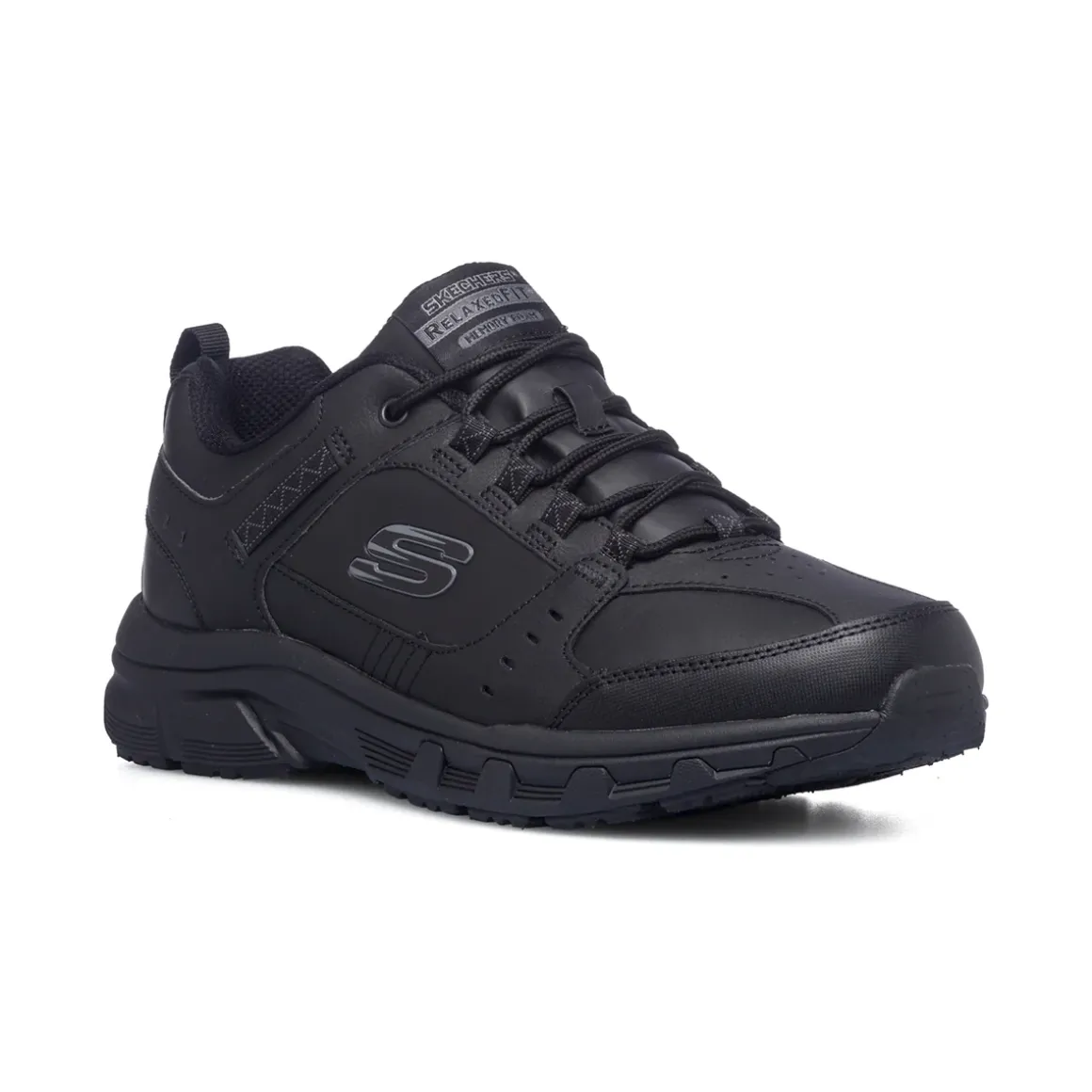 Scarpe da ginnastica nere da uomo con soletta Memory Foam Skechers Oak Canyon