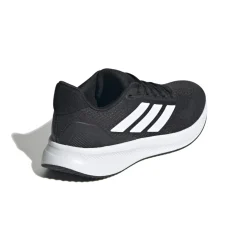 Scarpe da ginnastica nere e bianche da ragazzo con logo adidas Runfalcon 5