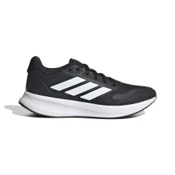 Scarpe da ginnastica nere e bianche da ragazzo con logo adidas Runfalcon 5