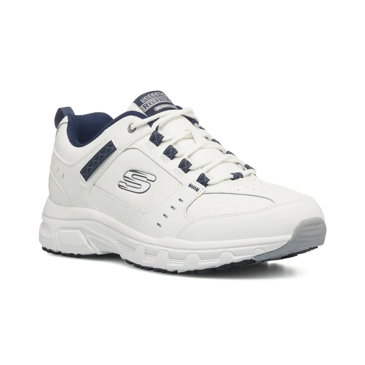 Scarpe da ginnastica Rétro bianche da uomo con soletta Memory Foam Skechers Oak Canyon