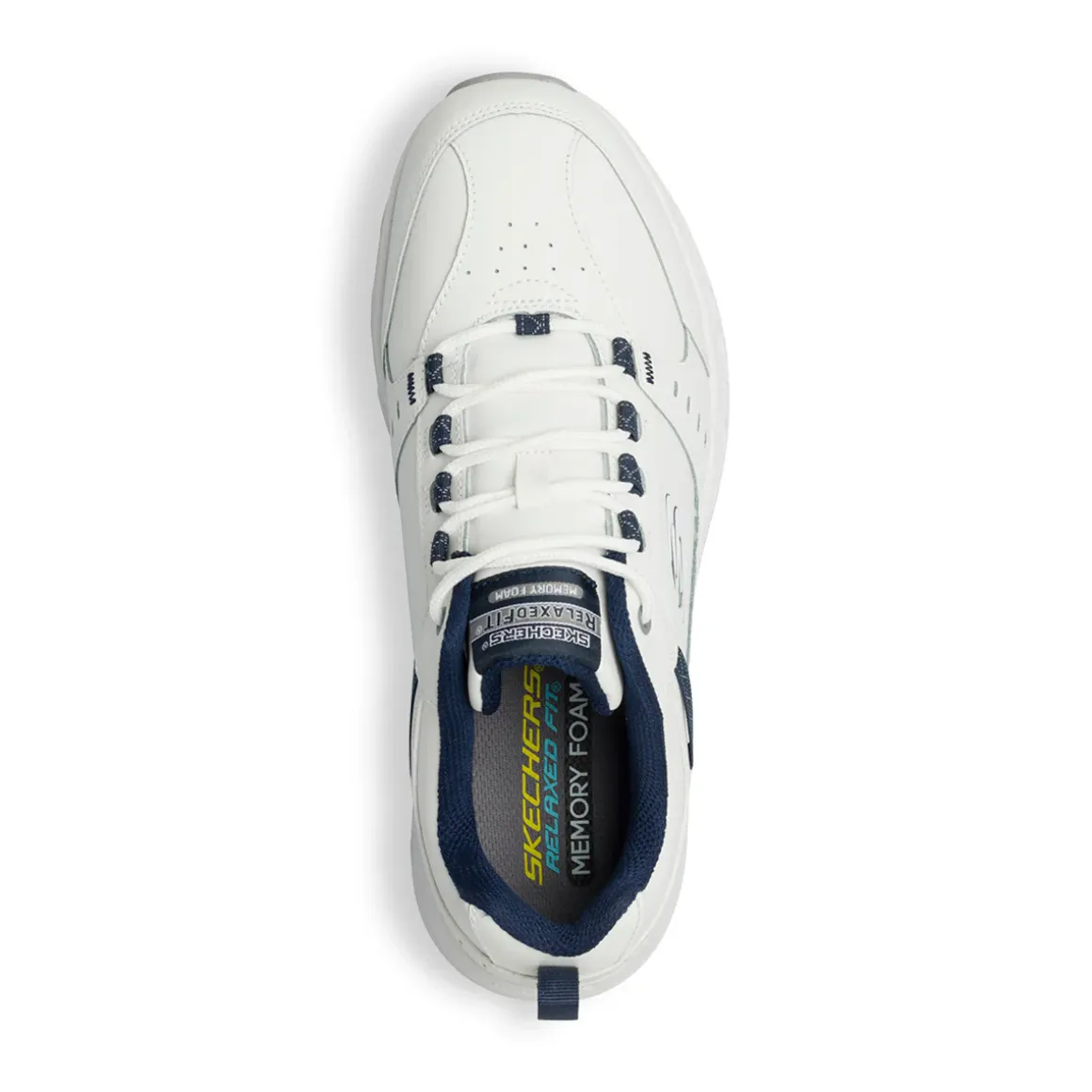 Scarpe da ginnastica Rétro bianche da uomo con soletta Memory Foam Skechers Oak Canyon