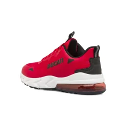 Scarpe da ginnastica uomo rosse con dettagli neri Ducati