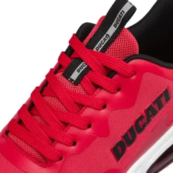 Scarpe da ginnastica uomo rosse con dettagli neri Ducati