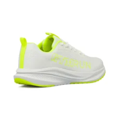 Scarpe da running da uomo bianche con dettagli giallo fluo GymRun