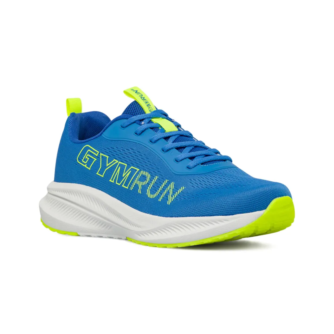 Scarpe da running da uomo blu con dettagli giallo fluo GymRun