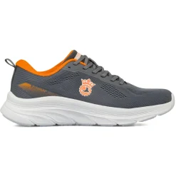 Scarpe da running da uomo grigie con inserti arancioni GymRun