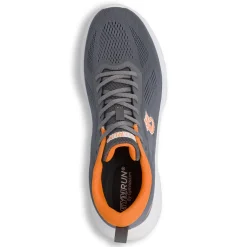 Scarpe da running da uomo grigie con inserti arancioni GymRun