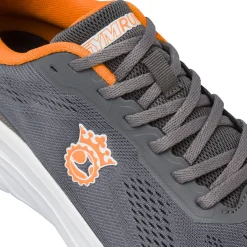 Scarpe da running da uomo grigie con inserti arancioni GymRun