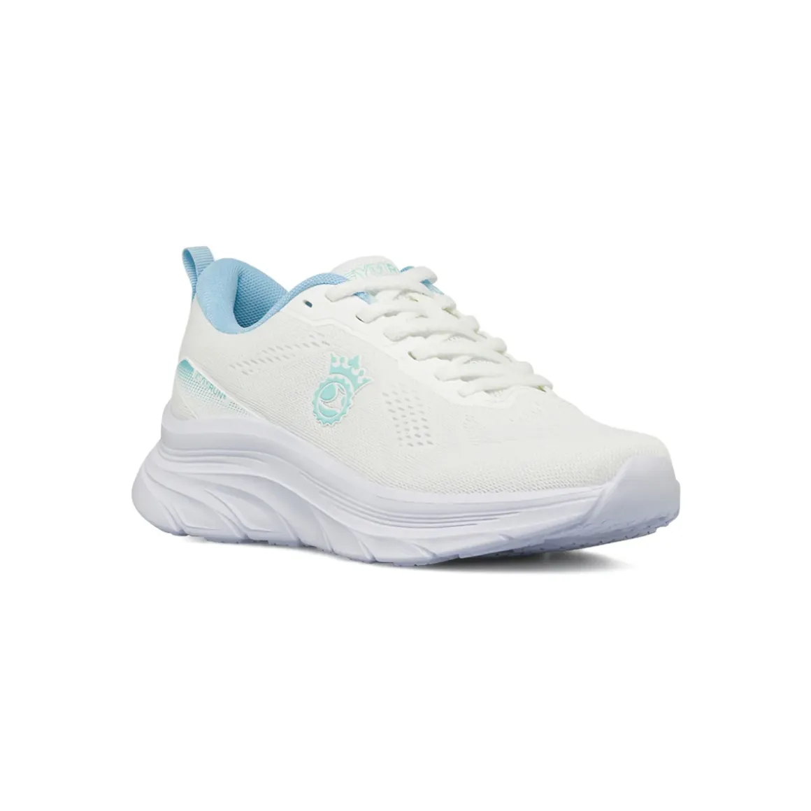 Scarpe da Running Donna bianche con dettagli azzurri GymRun