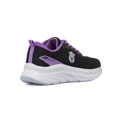 Scarpe da Running donna nere con lacci viola GymRun