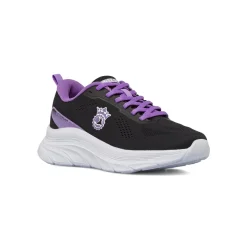 Scarpe da Running donna nere con lacci viola GymRun