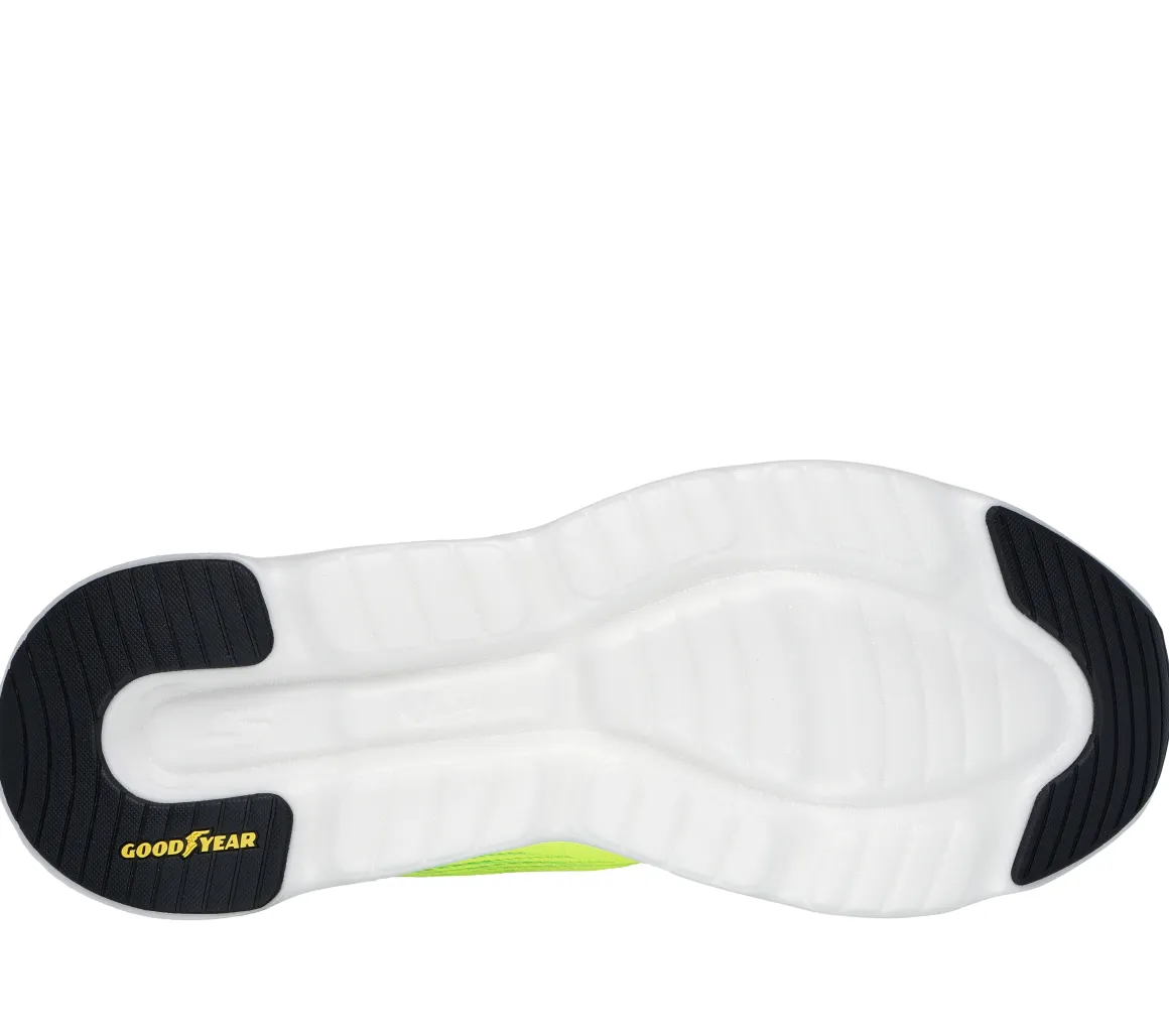 Scarpe da running gialle da uomo con ammortizzazione Hyper Burst Skechers GO RUN Swirl Tech Speed -