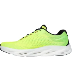 Scarpe da running gialle da uomo con ammortizzazione Hyper Burst Skechers GO RUN Swirl Tech Speed -