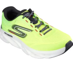 Scarpe da running gialle da uomo con ammortizzazione Hyper Burst Skechers GO RUN Swirl Tech Speed -