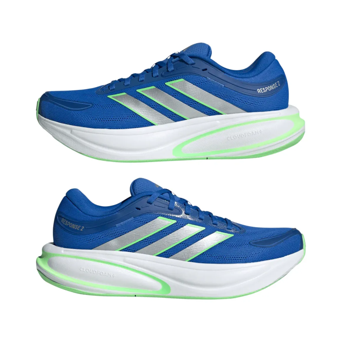 Scarpe da running uomo adidas Response 2 blu con intersuola Cloudfoam