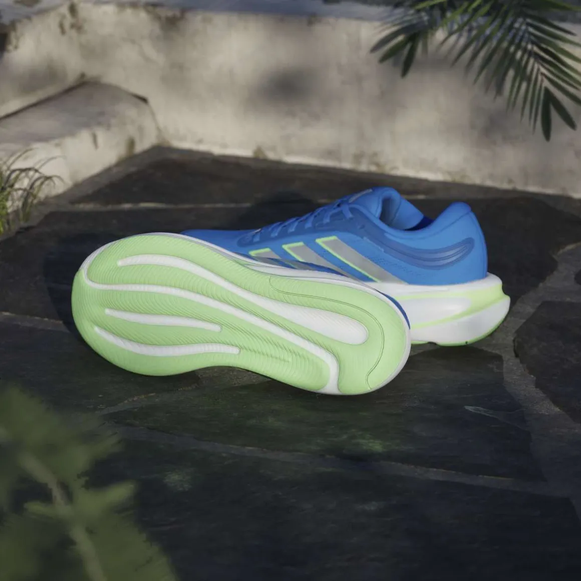 Scarpe da running uomo adidas Response 2 blu con intersuola Cloudfoam
