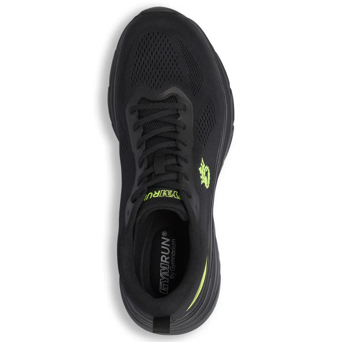 Scarpe da Running uomo nere con dettagli fluo GymRun