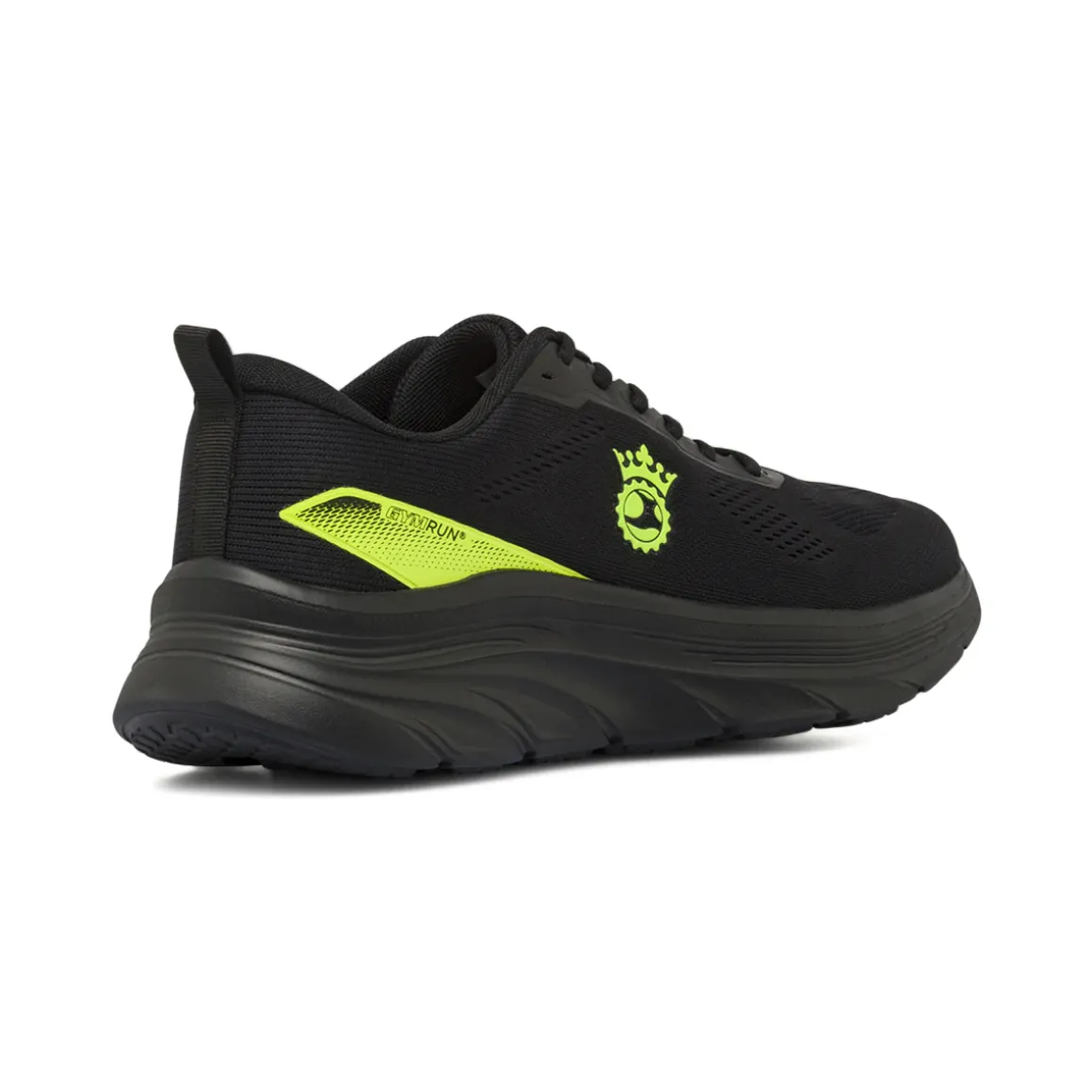 Scarpe da Running uomo nere con dettagli fluo GymRun