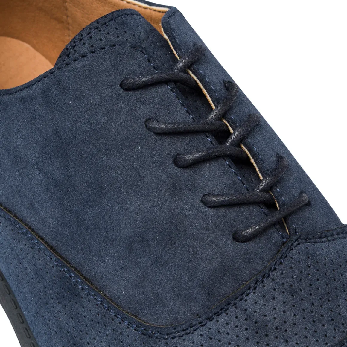 Scarpe Eleganti Uomo blu con dettagli traforati Riflessi Urbani