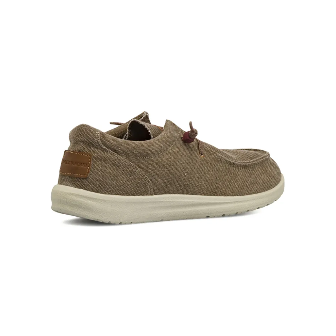 Scarpe in tela beige da Uomo con lacci elastici Riflessi Urbani