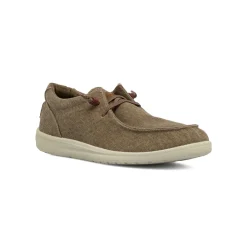 Scarpe in tela beige da Uomo con lacci elastici Riflessi Urbani