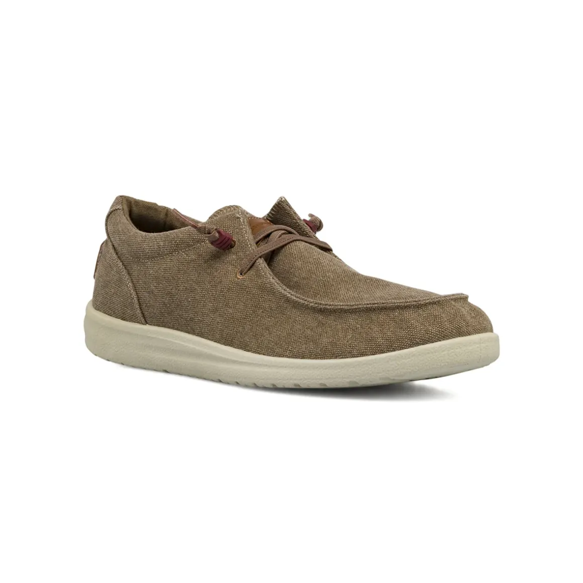 Scarpe in tela beige da Uomo con lacci elastici Riflessi Urbani