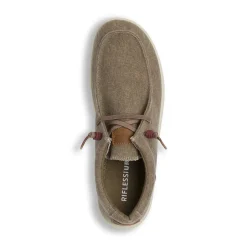 Scarpe in tela beige da Uomo con lacci elastici Riflessi Urbani