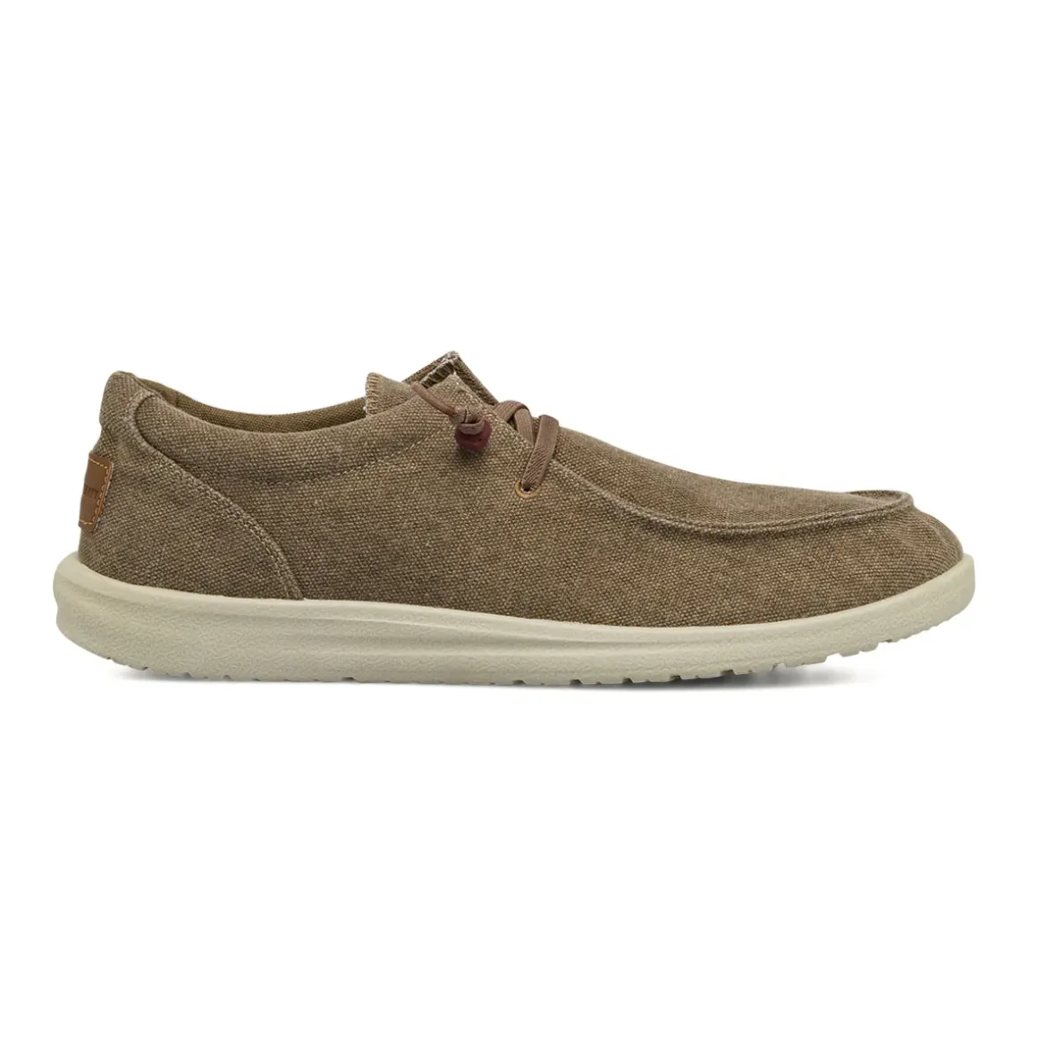 Scarpe in tela beige da Uomo con lacci elastici Riflessi Urbani