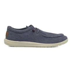Scarpe in tela da Uomo blu con lacci elastici Riflessi Urbani