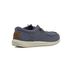 Scarpe in tela da Uomo blu con lacci elastici Riflessi Urbani