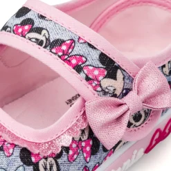 Scarpe Minnie rosa da Bambina con fiocco e chiusura con strappo
