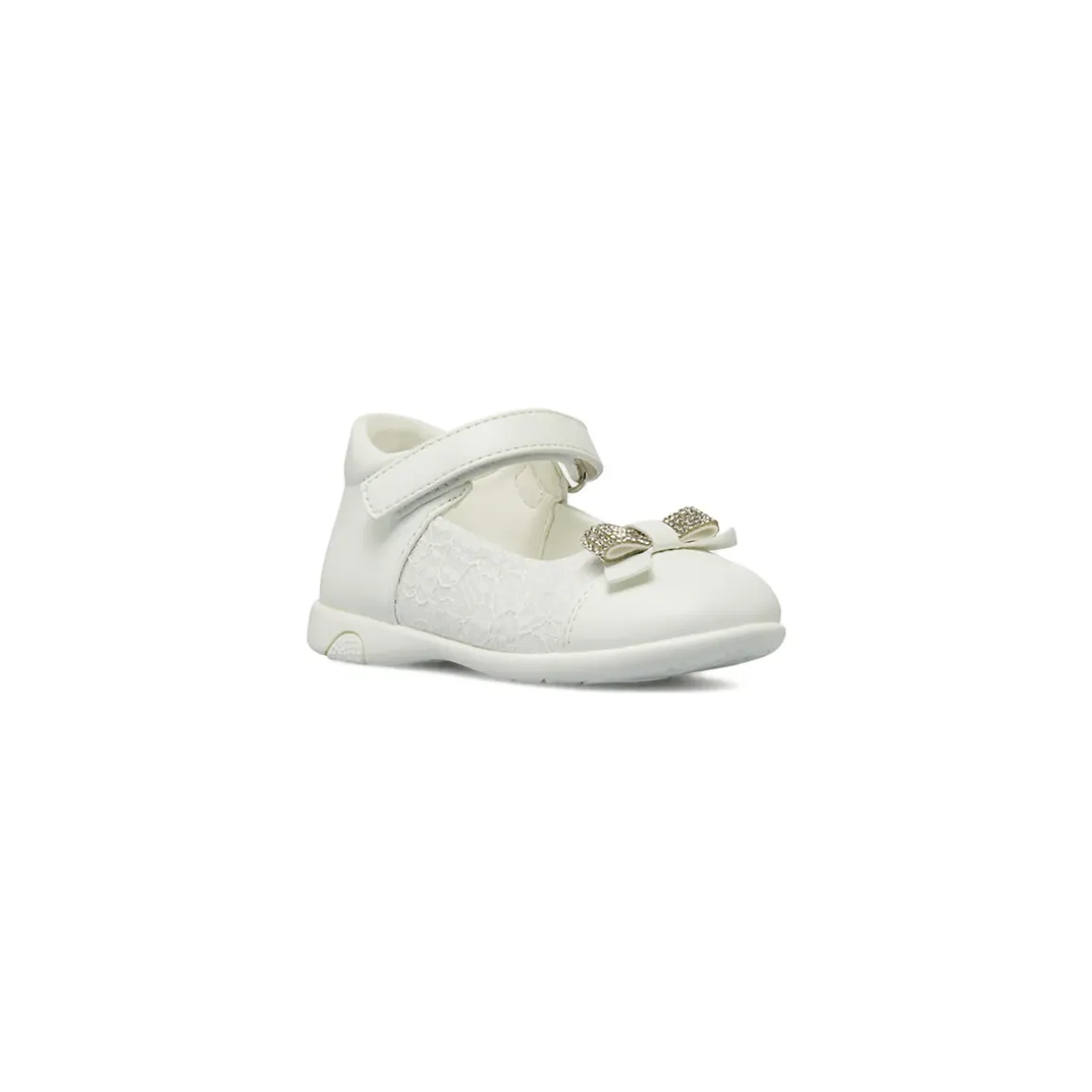 Scarpe primi passi Bambina bianche con pizzo e strass Le scarpe di Alice
