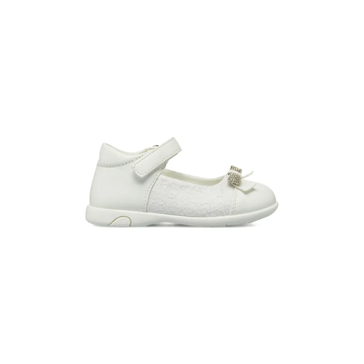 Scarpe primi passi Bambina bianche con pizzo e strass Le scarpe di Alice