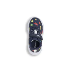 Scarpe primi passi Bambino blu con luci e strappo in velcro Champion