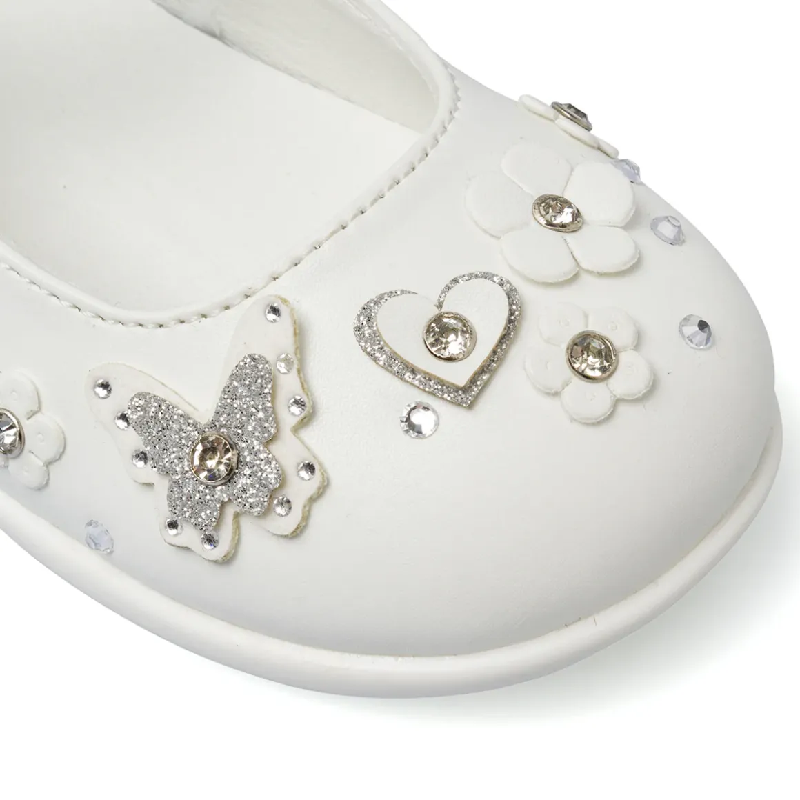 Scarpe primi passi bianche Bambina con glitter Le scarpe di Alice
