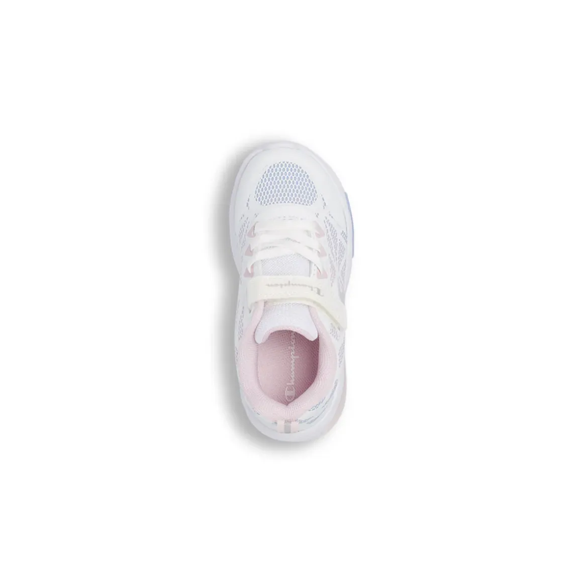 Scarpe primi passi bianche da Bambina con luci e inserti mesh Champion