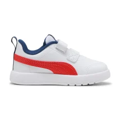 Scarpe Primi passi bianche da Bambino con chiusura a strappo Courtflex V3 V Puma