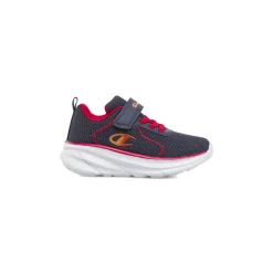 Scarpe primi passi blu da Bambino in mesh con strappo Champion